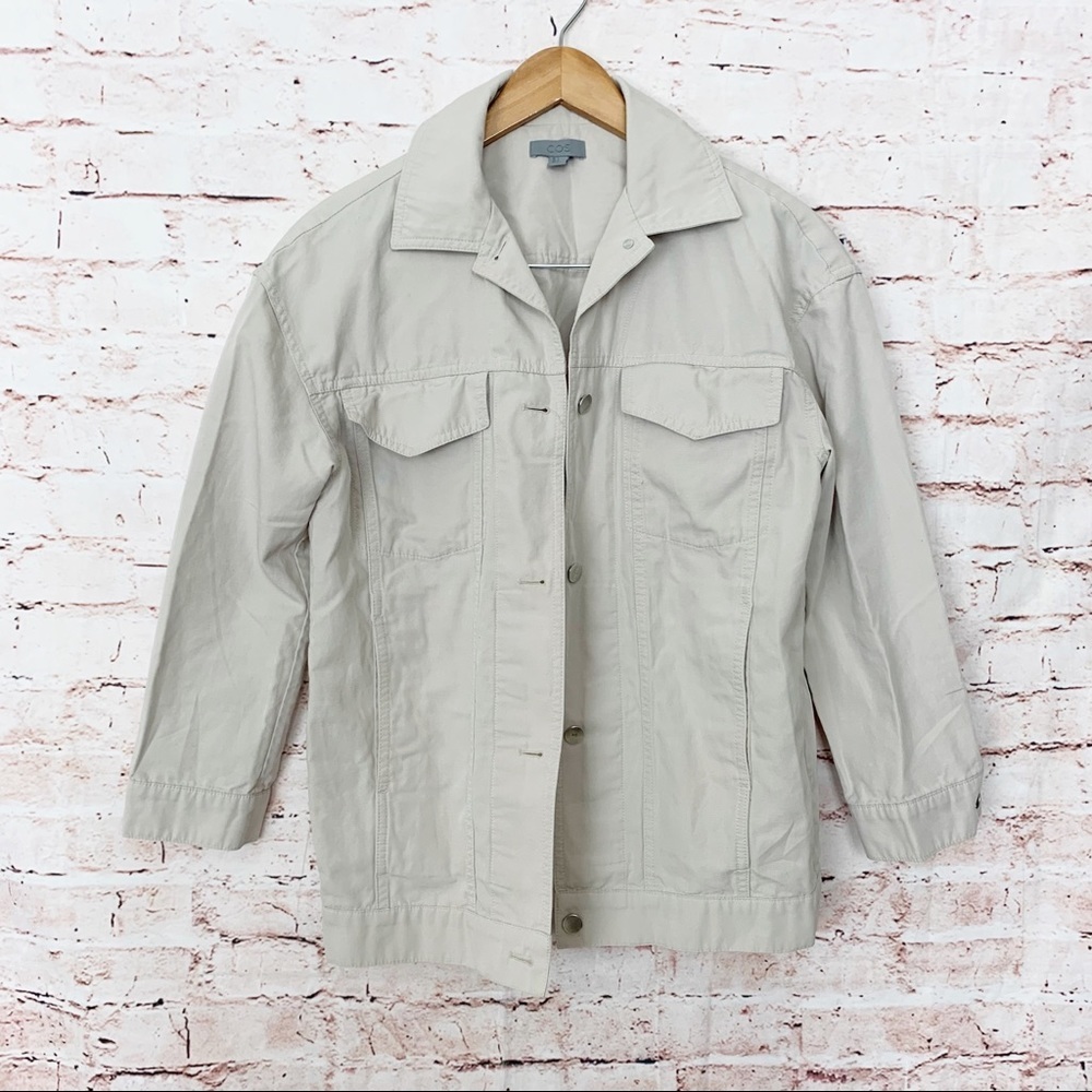 Cos Button Front Light Jacket Size 2